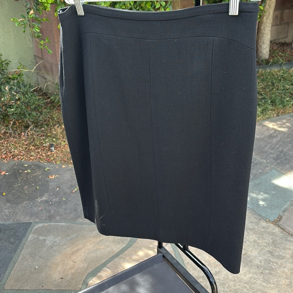 Lavia 18 Skirt Black Midi Tailored Pencil Lined Heavyweight Italian Size‎ 12
